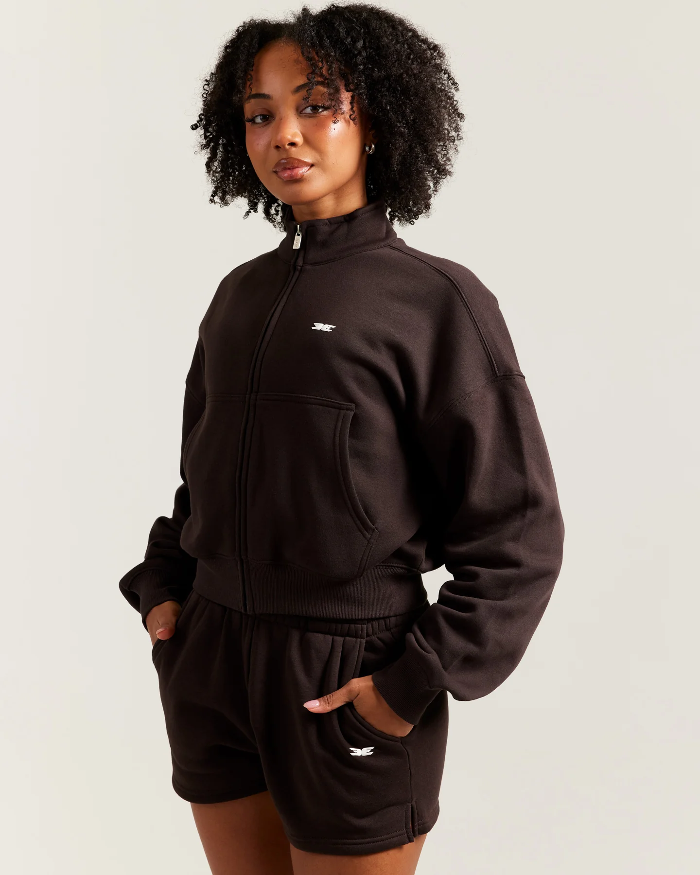 Omni Relaxed Zip Through - Coffee Bean - Image 3