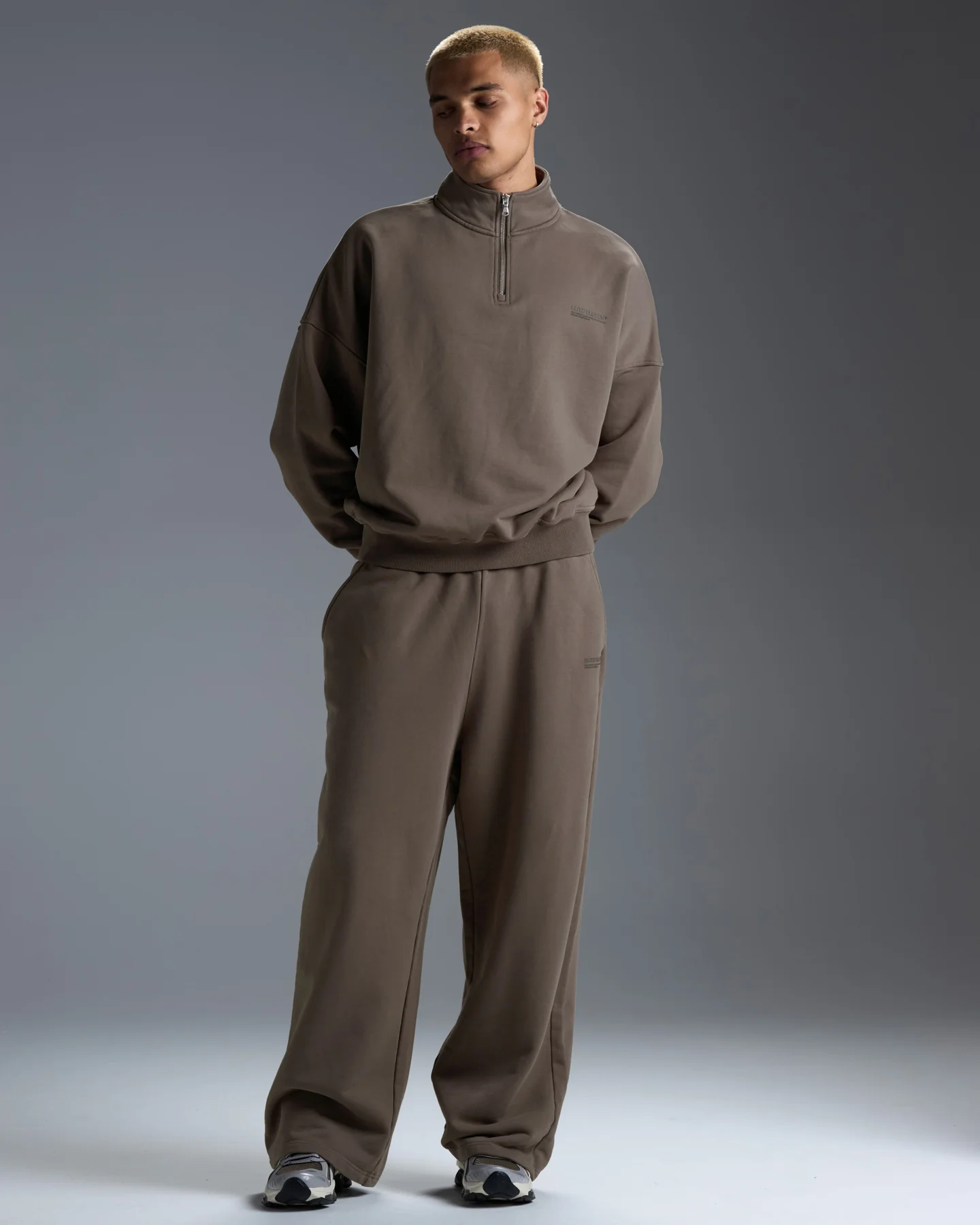 Premium Heavyweight Men's Straight Leg Pants - Dark Taupe - Image 3